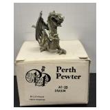 Vtg Perth Pewter AC-25 Dragon 1"-2"H