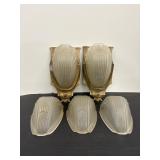 (2) Antique Art Deco wall sconces & slip...