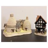 Vtg David Winter "Spinners Cottage" & "The bottle.