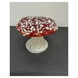 Murano red & white spotted Italian art glass...