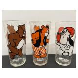 1975 Pepsi Collector Glasses Droopy, Spike &