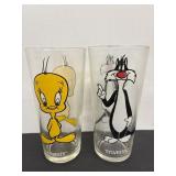 1973 Pepsi Collector Glasses Tweety & Sylvester