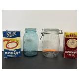 Vintage Ball Blue Perfect Mason Jar & Misc
