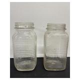 Vintage Waffle Pattern Canning Jars
