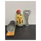 Vintage Bottle Opener, Coasters & Coors Wall Decor