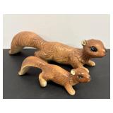 Ceramic Squirrel Figurines