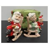 Vintage Santa & Mrs Claus Salt & Pepper Shakers