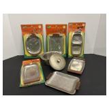 Vintage Serving Trays & Stainless Pot