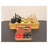 Wood Chess/Checkers Set