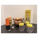 Vintage Hand Hammered Copper Pot & Misc