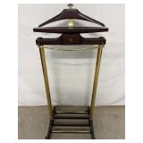 Mid Century Modern Wood Valet Stand 40"H