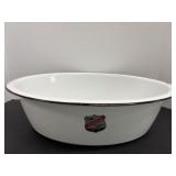 Vintage Oval Enamelware Pan 18"x13"