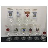 Vintage Pilsner Glasses with Gold Rim