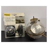 Mid Century West German Sputnik Desk Barometer &