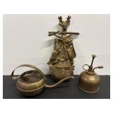 Brass Wall Mount Match Holder, Watering Can & Mist