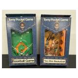 Vintage Tomy Baseball & Basketball Pocket Games