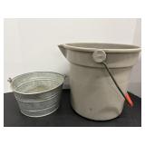 Plastic & Small Galvanized Pail