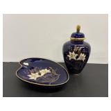 Limburg Germany Porcelain Vase & Trinket Dish