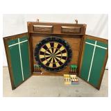 Vintage Dartboard Cabinet 4"x24"
