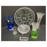 Vintage Crystal Vases , Toothpick Holder & Misc