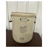 Vintage Western Stoneware 10Gal Crock & Lid