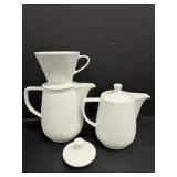 Vintage Melitta White Porcelain Tea Set