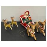 Vintage Reindeer & Sleigh