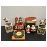 Vintage Avon & Hallmark Ornaments & S&P Sets