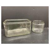 Vintage Wet Cell Battery Cont ? & Biscuit Jar
