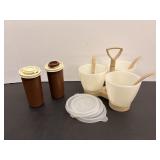 Vintage Tupperware Condiment Set & S&P