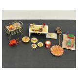 Vintage Lundby Doll House Tea Cart & Misc