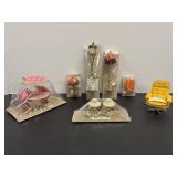 Vintage Lundby Doll House Lamps & Chair