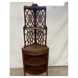 Vintage Corner Cabinet with Drawer 20"x58"H
