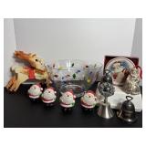 Vtg Christmas bowl & misc
