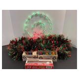 Vtg Christmas silhouettes 'Wreath' & misc