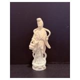 Vtg White porcelain oriental goddess statue 6'H