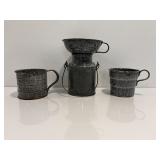 Vtg Granite enamelware  measuring cups...