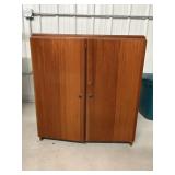 Vtg teak storage cabinet 30' x 19' 33'