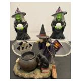 Witch candle holder & plastic battery...