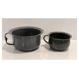 Vtg Royal granite chamber pot 9.5' dia, ...