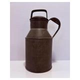 Antique primitive metalware pail & misc..