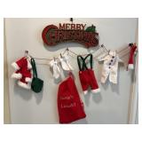 Santa's Laundry hanging decor, Merry Christmas..