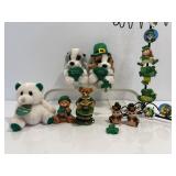 St Patrick's Day plush figures 5'H & magnets...