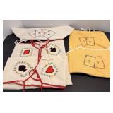 Vtg Embroidered card table table clothes (3)