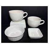 Misc white dishes