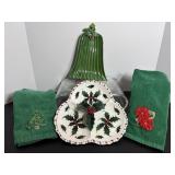 Lefton hand decorated candy dish, Holt candy..