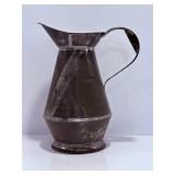 Antique primitive metalware pitcher (some small...