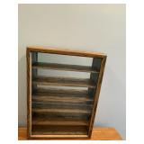 Wooden glass door display cabinet 17.5'W x 24'H
