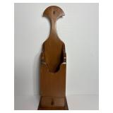 Vtg Wooden primitive wall hanger with drawer...