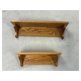 Oak shelves with plate groves 18' & 24'